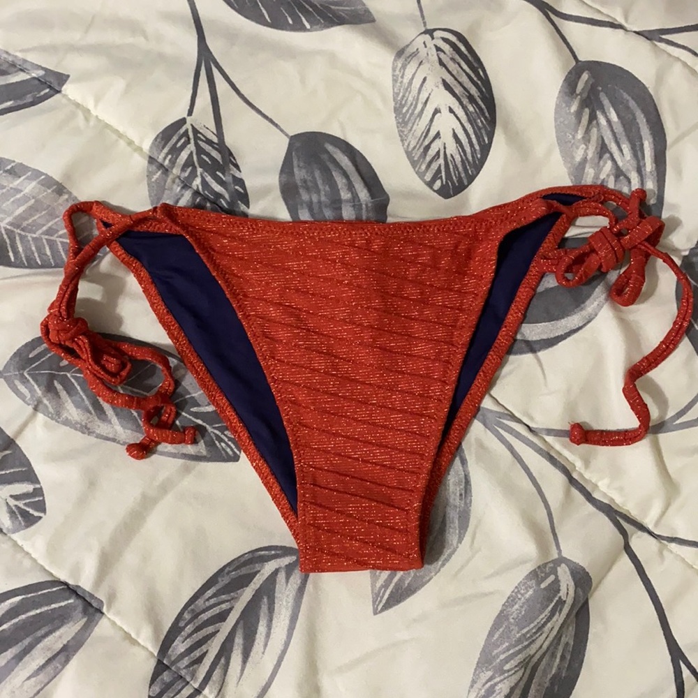 NEW⭐️ Koral Burnt Orange Sparkly Bikini Bottom